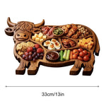 plateau charcuterie bois naturel taureau traditionnel fromage viande fruits légumes sauces