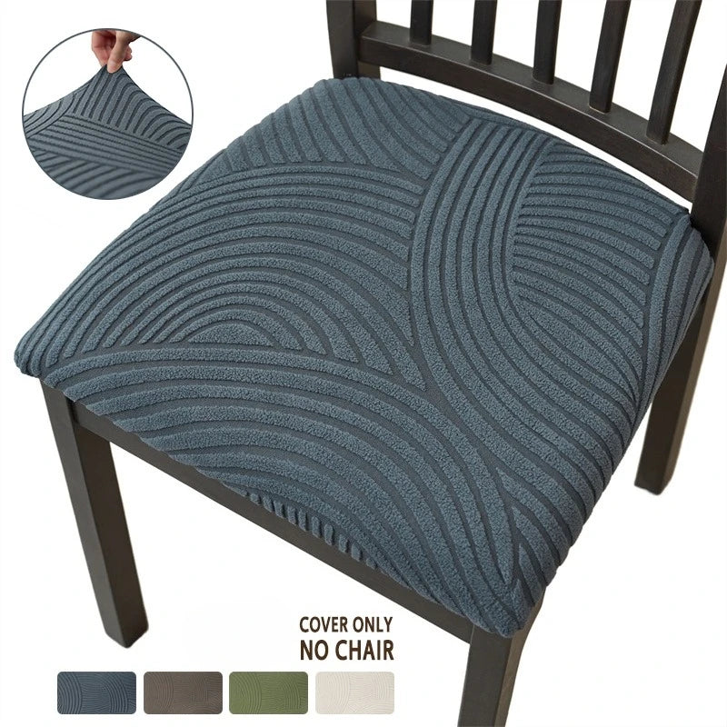 housses chaise rayées bleu gris modernes extérieur accueil 1pc fixées polyester spandex