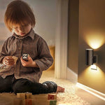 veilleuse led murale noire moderne flux lumineux faible prise murale certifiée ul rohs cem