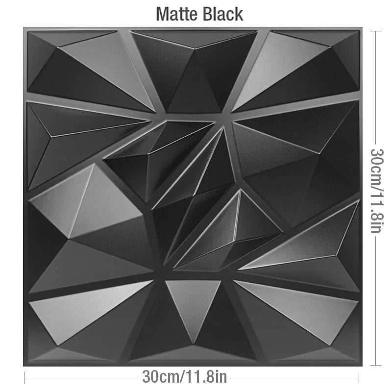 panneau décoratif 3d moderne triangles géométriques blanc adhésif opacité plastique