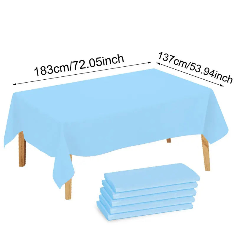 nappe table jetable rose bleu blanc moderne opacité événements printemps été mariage anniversaireécole
