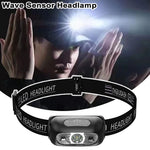 lampe frontale led rechargeable bande ajustable mode haute luminosité pêche camping
