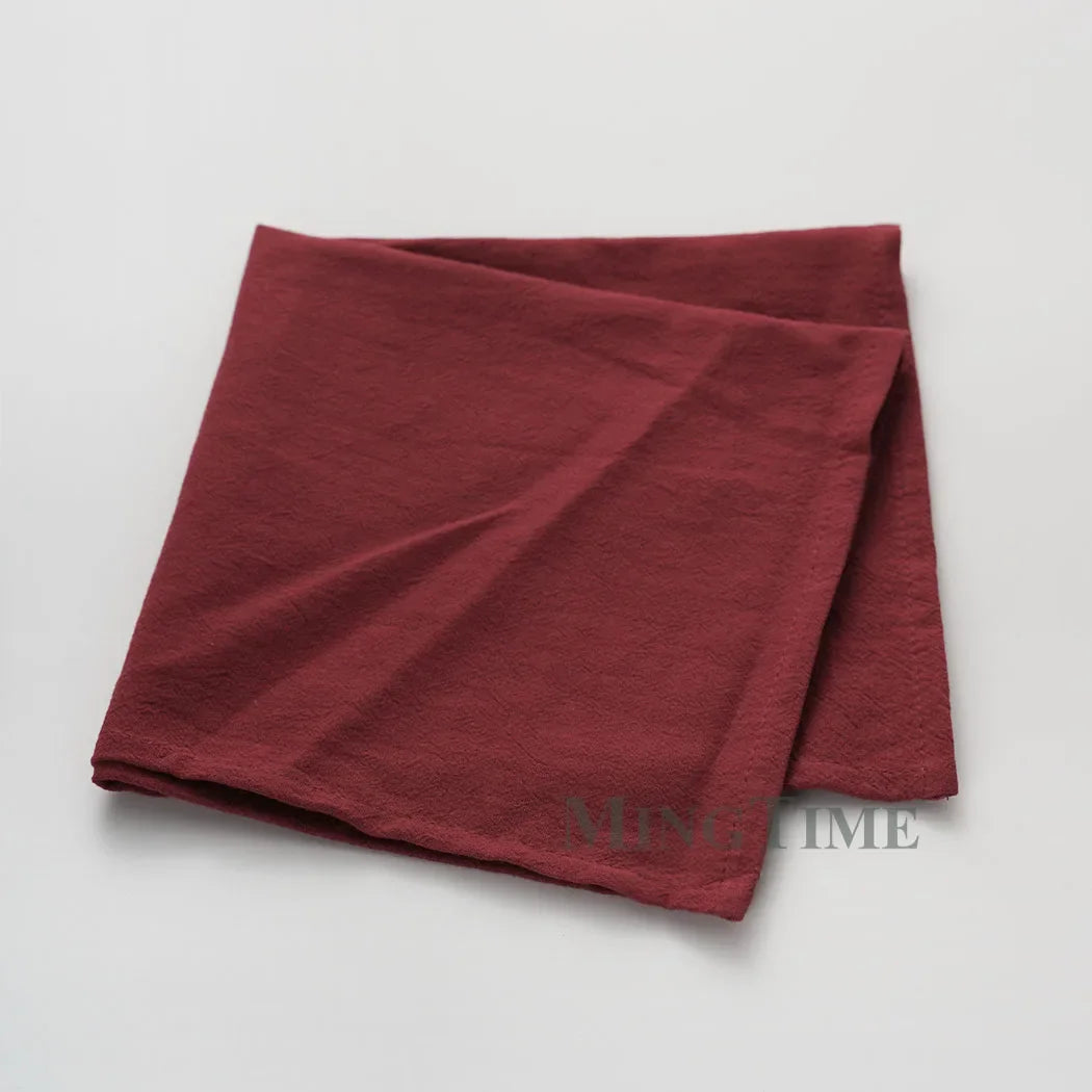 serviettes coton rose pâle texture lin classique réutilisables table manger party banquet
