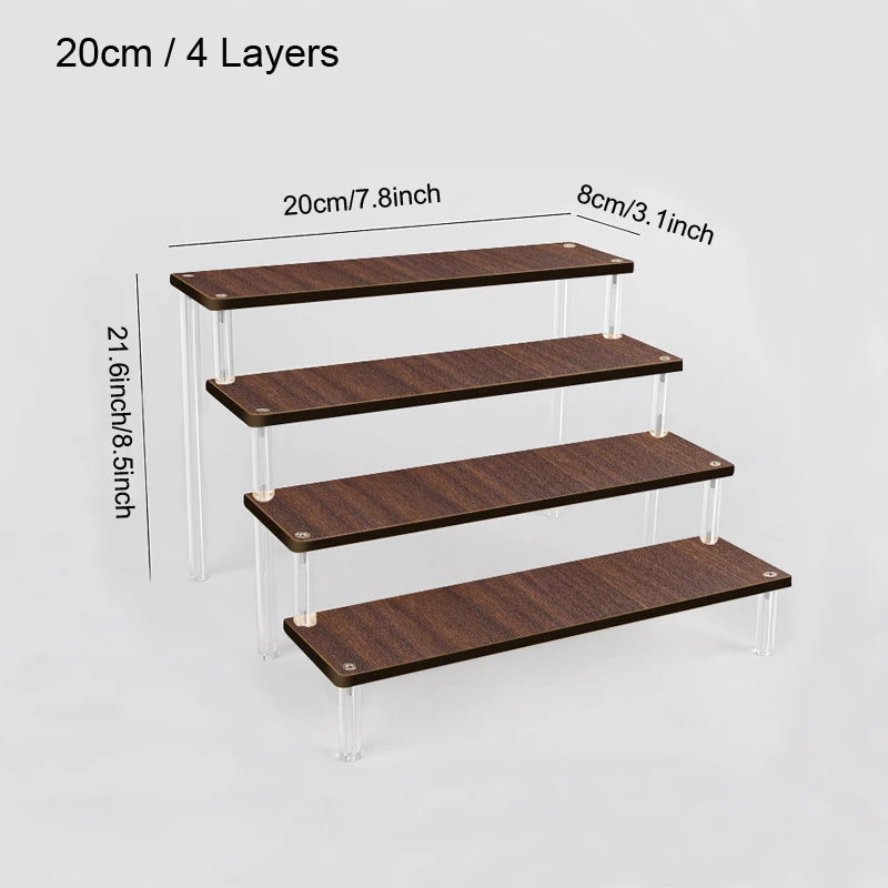 présentoir bois marron moderne étagère transparent vis fixations mariage anniversaire
