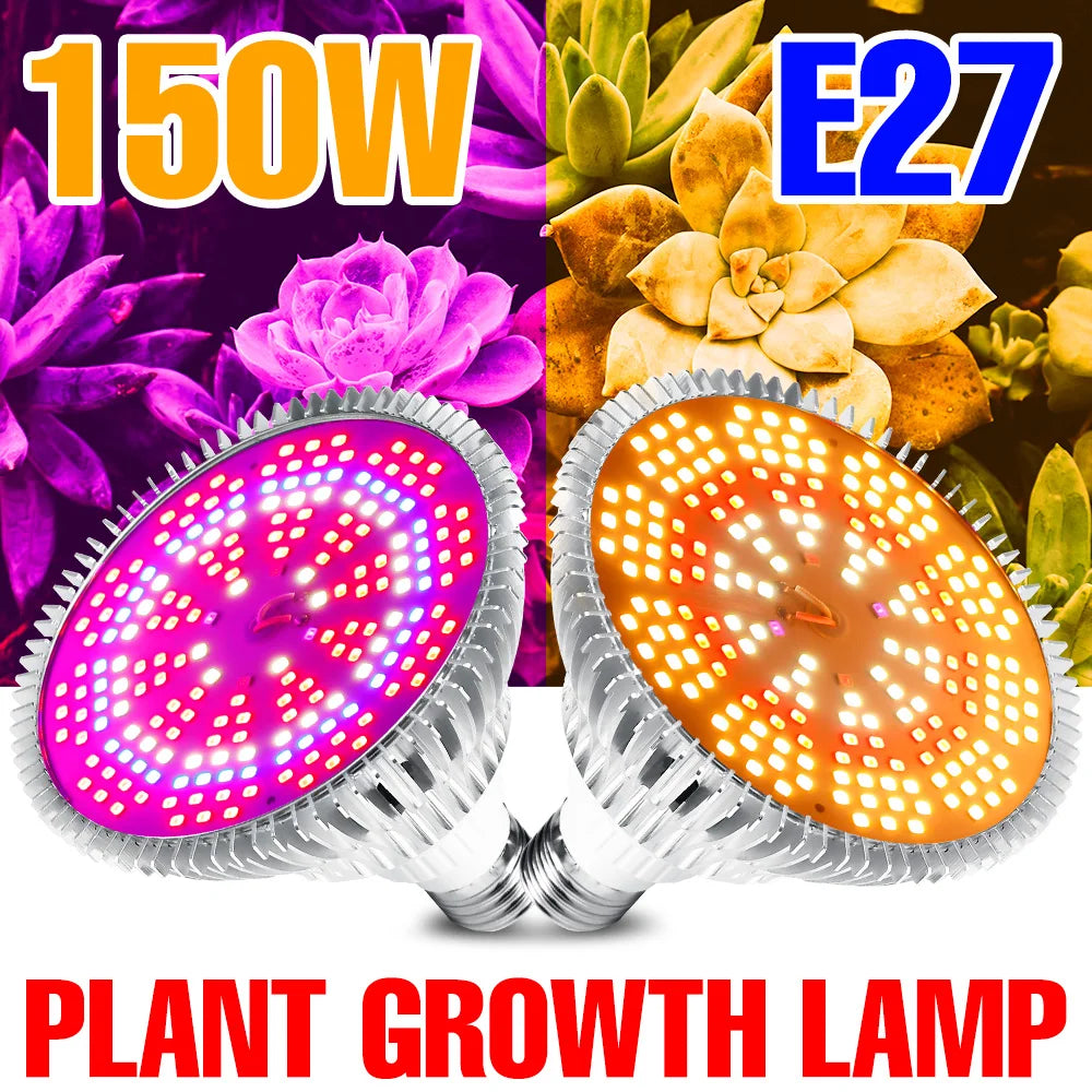 lampe led croissance plantes blanc rouge jaune e27 grille led moderne