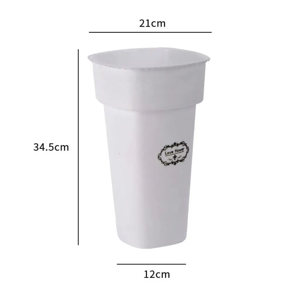 Cache pot moderne gris noir blanc motif floral adhésif fleurs artificielles taille différente