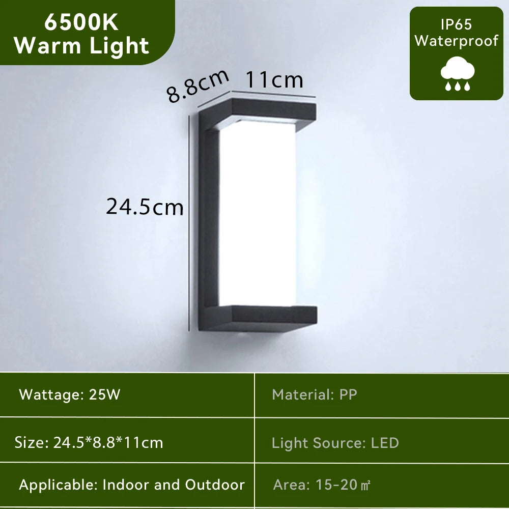 lampes murales led modernes noir blanc marron clair extérieur intérieur blanc froid blanc chaud