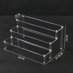 présentoir acrylique transparent moderne cupcake poupées parfum boîtes aveugles trapézoïdales étagère rangement multiple couches