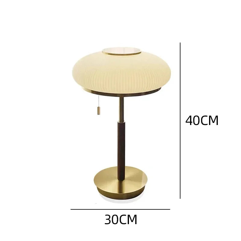 lampe table moderne verre blanc plissé interrupteur chambre coucher led doré brun