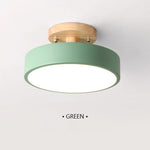 Lampe moderne couloir escalier tri couleur bois acrylique fer gris blanc rose vert
