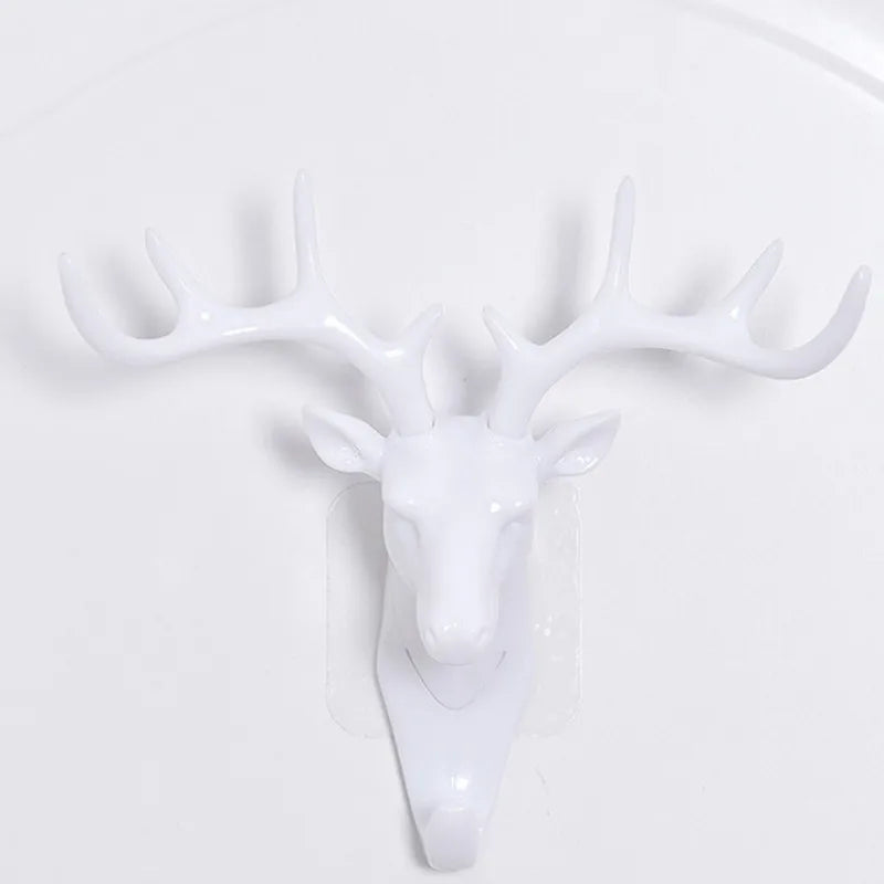 porte clefs mural animal or réaliste moderne éléphant rhinocéros cheval cerf bison PVC decoration