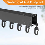 crochets suspension noirs modernes rideaux salle bains jardins clips transparents accessoires auvents