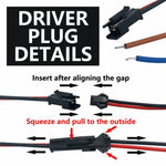 driver led étanche ip65 gris métallique plat industriel câbles couleur tension ip65 120v 240v