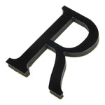 sticker lettre 3d alphabet noir adhésif mur decor classique maison festive 10cm