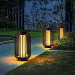 lanterne extérieure marron foncé minimaliste ip55 led alliage abs moderne éclairage paysagerextérieur figure solide
