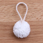 pompom bain serviettes moderne doux blanc rose vert violet jaune dentelé pratique chambre