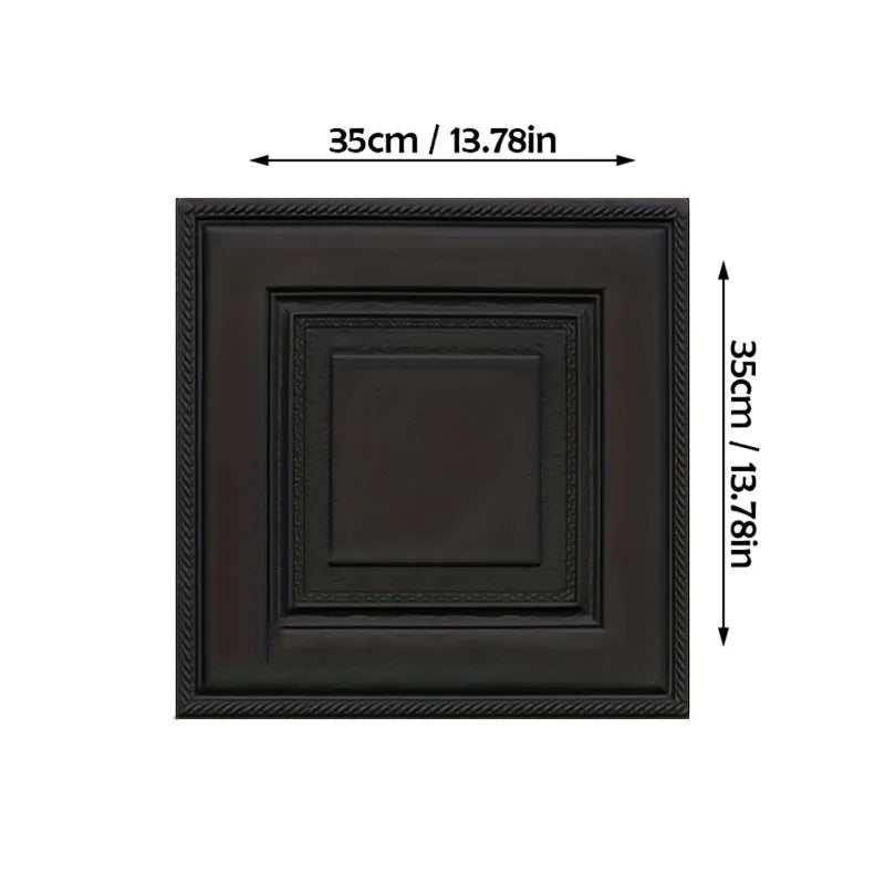 plaque decorative mur impermeeuble adhesif blanc geometrique resistant humidite 35cm 35cm