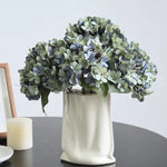bouquet artificiel hortensia soie blanc vert marron rose beige vases transparents classique moderneintérieurDecorationFleursArtificielles