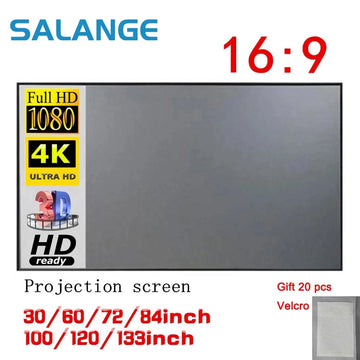 projecteur écran tissu réfléchissant 100 120 pouces adhésif velcro moderne portable