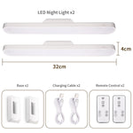 lampe led rechargeable télécommande blanc moderne adhésif veilleuse nuit desk table minimaliste led bluetooth
