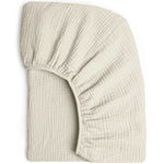 drap housse berceau coton rayures horizontales beige marron clair vert pastel rose pâle gris