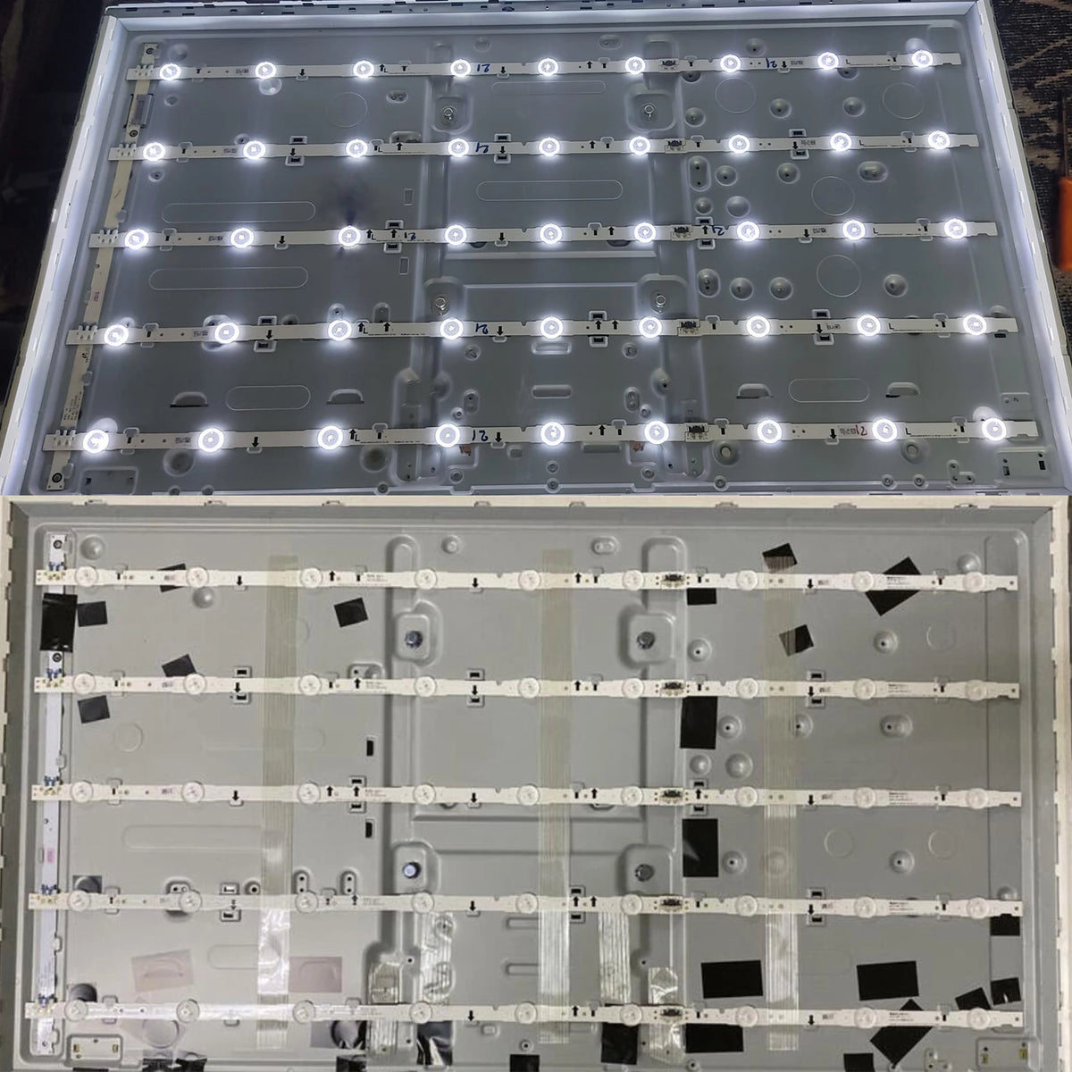 bande lumineuse led blanc ronde transparente moderne adhésive connecteurs téléviseur compatible