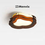 plafonniers modernes lampes marron doré argenté lumière led ondule