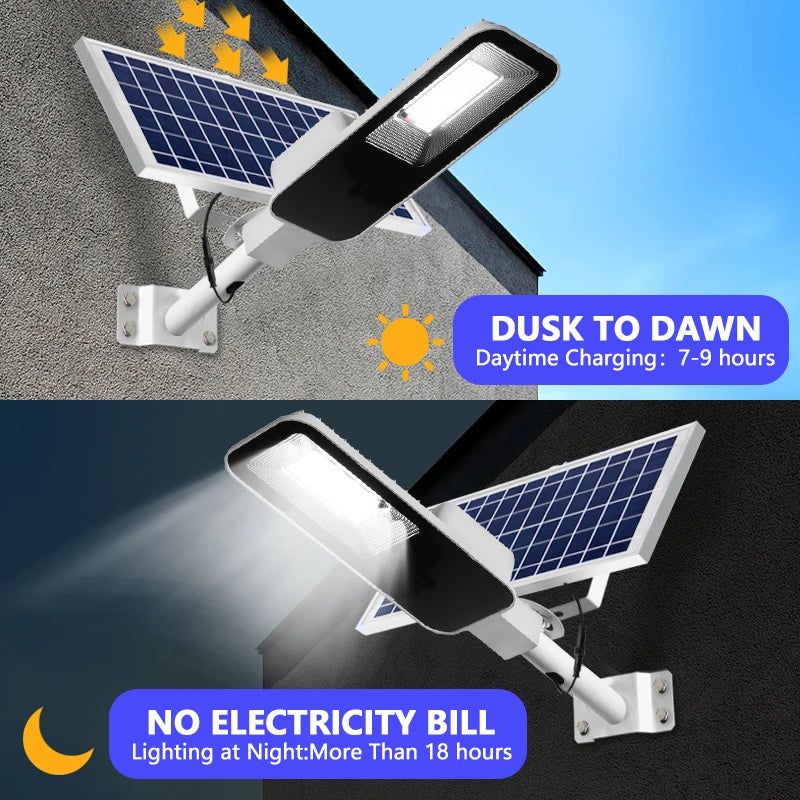lampe solaire led moderne noire bleue blanche panneau solaire batterie garage jardin économiqueextérieur