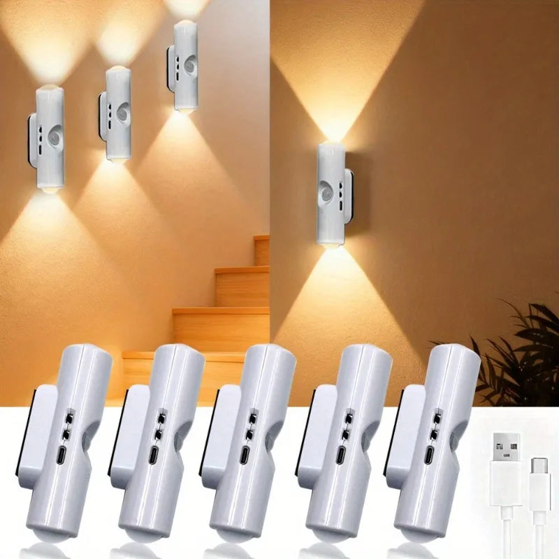 lampe murale led rechargeable usb blanc moderne cuisine chambre étude ambiance bas haut