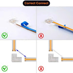 connecteur led transparent broches adhésif moderne pratique 10mm