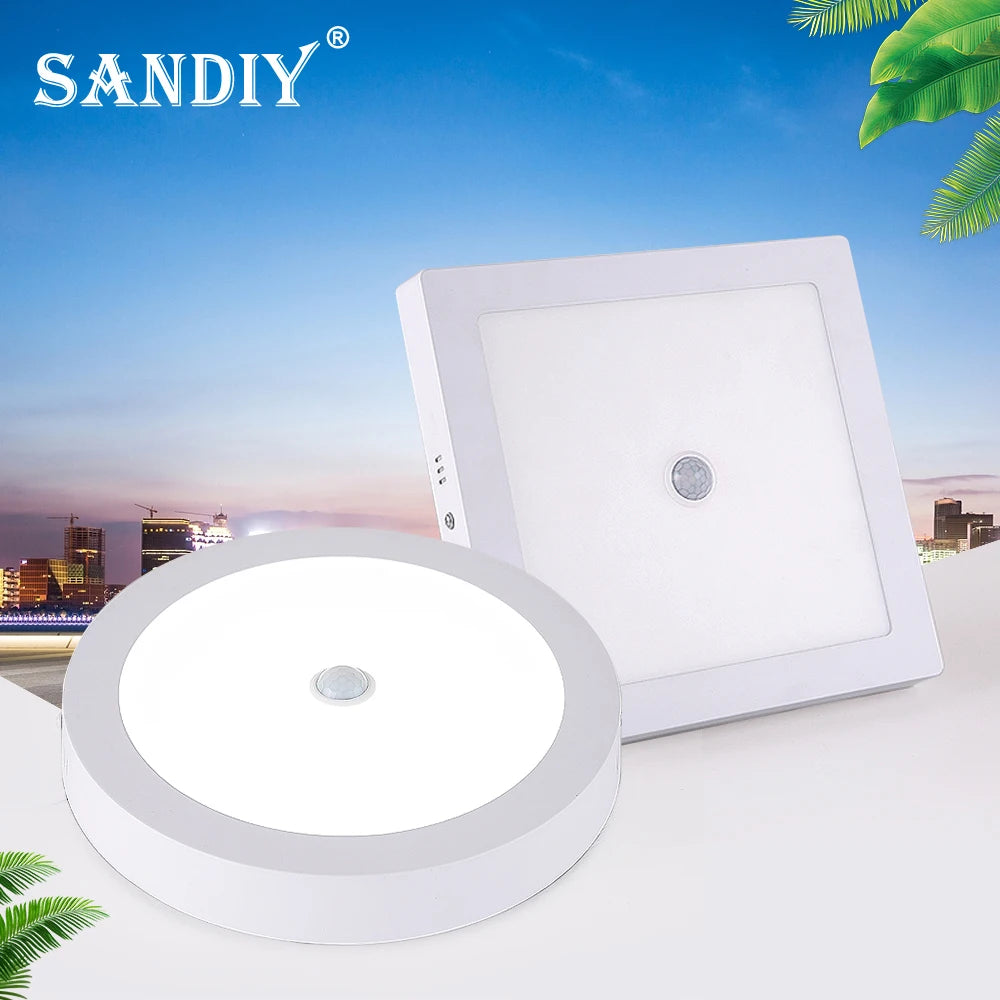 plafonnier led rond moderne blanc capteur mouvement interrupteur tactile salon cuisine