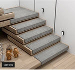 tapis antidérapant gris bois clair moderne texturé escalier 26x75cm 30x100cm