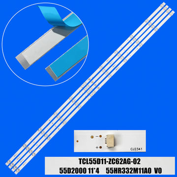 bande lumineuse led blanc bleu moderne adhésif translucide connecteur électrique 55d2000 11x4