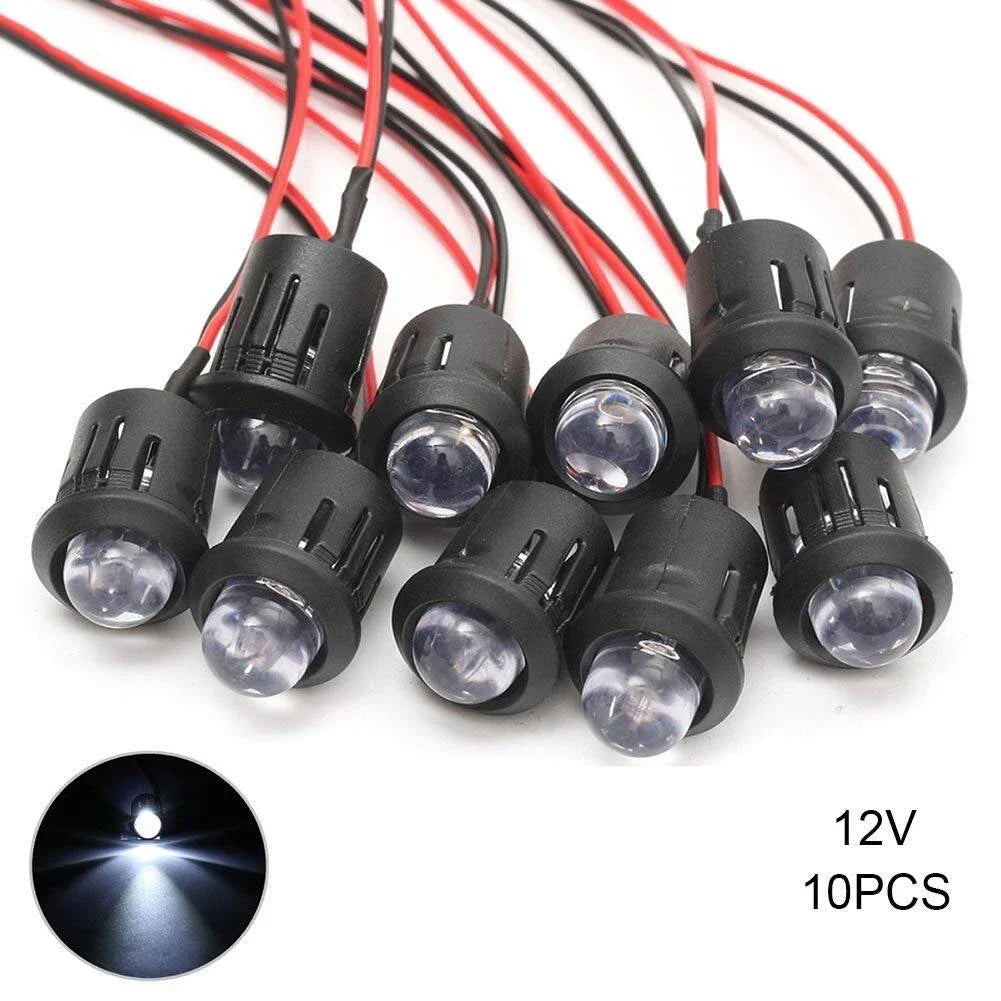 ampoules led 12v câbles noirs rouges 20mm 10mm jardin moderne 100000h