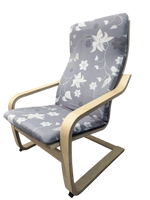 housse chaise gris clair fleurs blanches moderne salon élasthanne polyester imperméable extensible