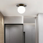 lampe moderne sphérique noir doré minimaliste éclairage intérieur chambre salon
