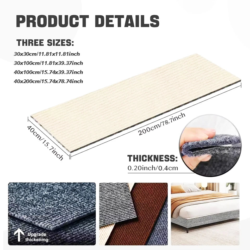 tapis protection chat tissu adhésif moderne gris beige 30x100cm 40x200cmrollable