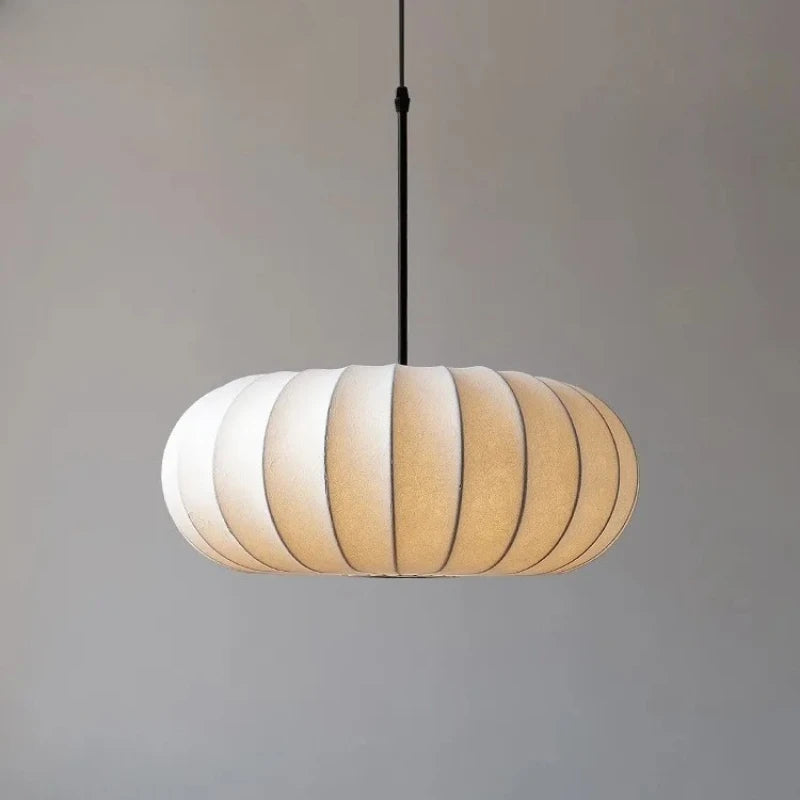 lampe suspendue moderne blanche rayures horizontales salon restaurant led 40cm 50cm