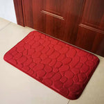 tapis bain antidérapant texture galet coton polyester moderne salle bain sol maison