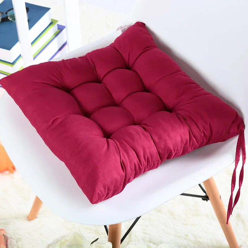 coussin siège épais couleur solide moderne bleu royal rouge vif vert clair gris fixé