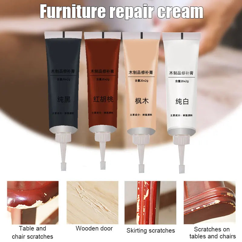 marqueur réparation peinture meubles bois restaurer rayures taches table porte armoire kit retouche
