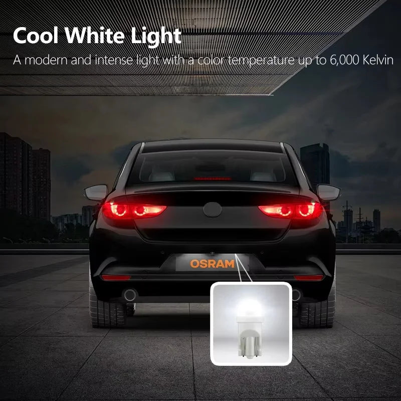 ampoules led blanc 12v t10 w5w 194 modernes +25 brightness opaques 2ans warranty