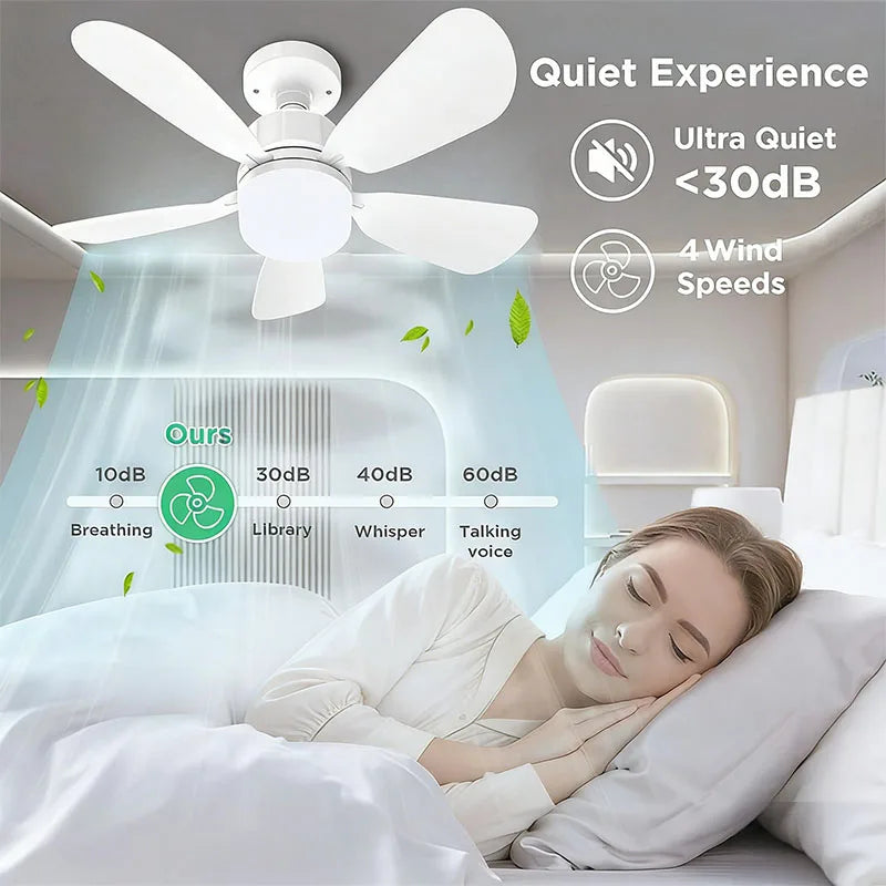 ventilateur lumière blanc moderne télécommande interrupteur bouton led e27 trois vitesses