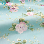 tissu coton imprimé fleurs vintage rose blanc vert couture patchwork quilting drap bébé coussins