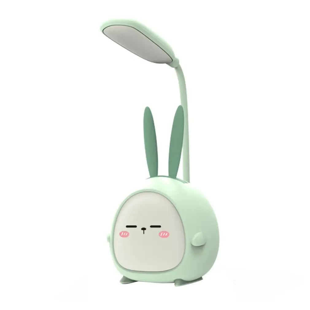 lampe table vert pastel rose pastel dessin animé oreilles lapin moderne pliable recharge usb