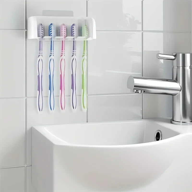 porte brosse dents adhésif moderne blanc rose gris bleu clair texture lisse pratique