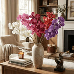 fleurs artificielles orchidées violettes blanches modernes décoration intérieure maison mariage anniversaire