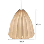suspension lumineuse moderne origami beige plissé opacité intérieur chambre salon