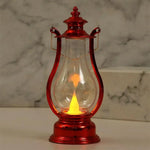 lanterne décorative rouge doré transparente effet vieilli vintage camping mariage