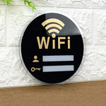 autocollants miroir wifi moderne adhésifs acrylique noir blanc doré personnes clés